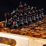 Складной шахматный ларец «Классик» с фигурами из янтаря