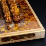 Складной шахматный ларец «Классик» с фигурами из янтаря