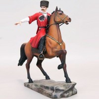 Сувенирная статуэтка «Кубанский казак на гнедом коне» из искусственного камня
