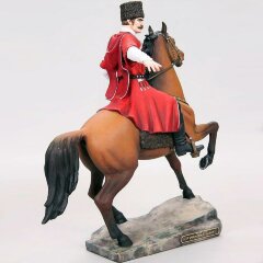 Сувенирная статуэтка «Кубанский казак на гнедом коне» из искусственного камня