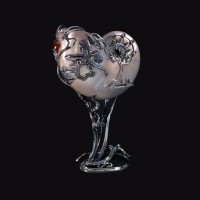 Серебряная ваза «Ренессанс» из морской раковины NAUTILUS