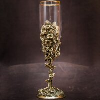 Подарочный бокал для вина «Цветущий сад» с художественным оформлением