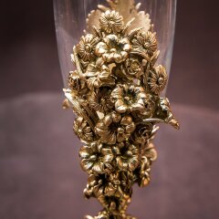 Подарочный бокал для вина «Цветущий сад» с художественным оформлением