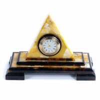 Кабинетные часы из янтаря «Пирамида» для рабочего стола