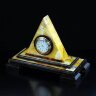 Кабинетные часы из янтаря «Пирамида» для рабочего стола