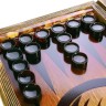 Нарды деревянные подарочные «Тигр» из массива дерева с янтарной мозаикой