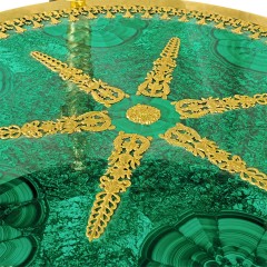 Стол обеденный «Кариатида» из натурального малахита для стильного интерьера