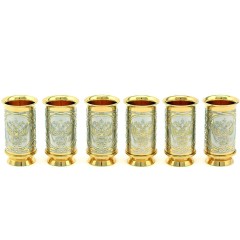 Подарочный бокс с рюмками «Герб России» можно преподнести патриоту Родины на 23 февраля