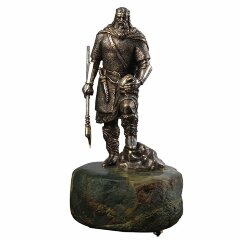 Сувенир из бронзы «Русич» на камне