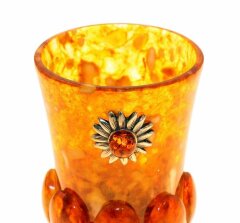 Подарочная стопка из янтаря «Солнышко»