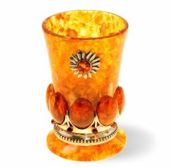 Подарочная стопка из янтаря «Солнышко»