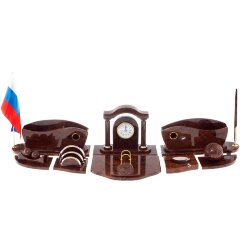 Настольный органайзер «Шеф» из натурального камня обсидиан