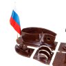 Настольный органайзер «Шеф» из натурального камня обсидиан