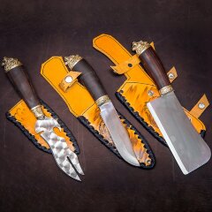 Походный набор для пикника «Лев» в кожаном футляре