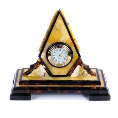 Кабинетные часы из янтаря «Офис» для рабочего стола