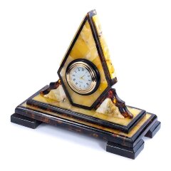 Кабинетные часы из янтаря «Офис» для рабочего стола