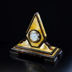 Кабинетные часы из янтаря «Офис» для рабочего стола