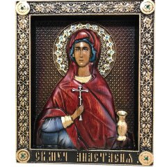 Именная именная икона «Святая великомученица Анастасия» с кристаллами Сваровски