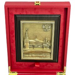 Подарочный набор книга «Москва» с плакеткой (на китайском языке)