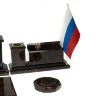 Настольный органайзер «Руководитель» из камня обсидиан