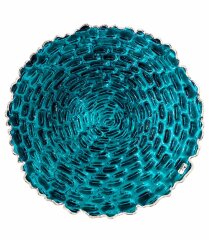 Бирюзовая декоративная тарелка «Рим» для праздничного стола