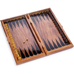 Нарды ручной работы «Скорпион и Дракон» с янтарной мозаикой