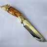 Подарочный нож «Охота на кабана» с позолоченным клинком