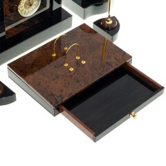 Настольный органайзер «Офис» из натурального камня обсидиан