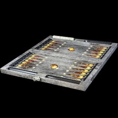 Нарды из карельской берёзы и янтаря «Леопард» в подарок мужчине