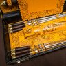 Подарочный набор для пикника «Тигры» в кожаном чемодане