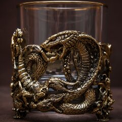 Подарочный стакан для виски «Мудрость» с художественным литьём