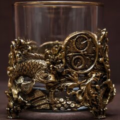 Подарочный стакан для виски «Мудрость» с художественным литьём