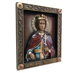 Именная икона «Святая великомученица Екатерина» с кристаллами Сваровски