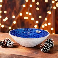 Синяя декоративная тарелка «Рим» для праздничного стола