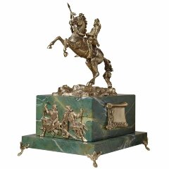 Сувенирная композиция из бронзы «Скифский всадник» (часы)