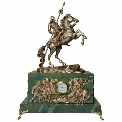 Сувенирная композиция из бронзы «Скифский всадник» (часы)