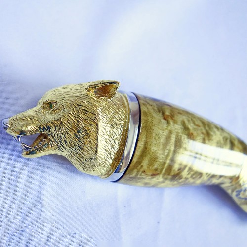 Подарочный нож «Одинокий волк» с дамасским клинком