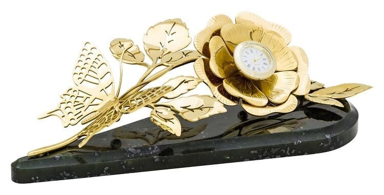 Сувенир «Дикая роза» с часами