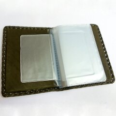 Кожаный набор «Герб России» (обложка автодокументы + паспорт, ежедневник, ручка)