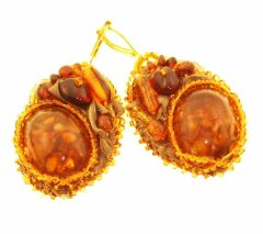 Серьги из янтаря «Осенний мотив»