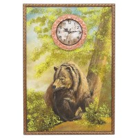 Картина с часами «Медведь»