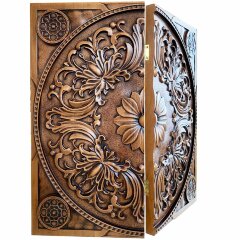 Деревянные нарды «Резной орнамент» из массива бука