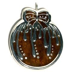 Новогодняя ёлочная игрушка «Шар» с кристаллами SWAROVSKI для украшения праздничной ёлки