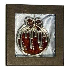 Новогодняя ёлочная игрушка «Шар» с кристаллами SWAROVSKI для украшения праздничной ёлки