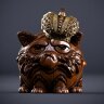 Авторская фигурка из дерева «Тигрёнок царь»
