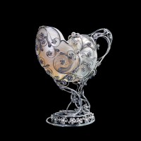 Серебряная ваза «Цветок» из морской раковины NAUTILUS