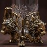 Подарочный подстаканник «Лев» с художественным литьём