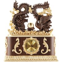 Настольные часы «Дракон и Феникс» с художественным декором