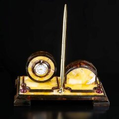 Настольный органайзер из янтаря «Офис» для рабочего стола