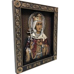 Именная икона «Святая Великомученица Ирина» с кристаллами Сваровски